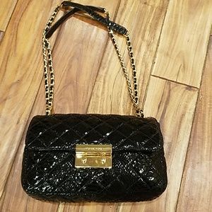 Micheal Kors black quilted handbag
